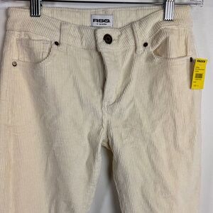 Kids Corduroy Straight Leg Pants Cream Size 12 NWT